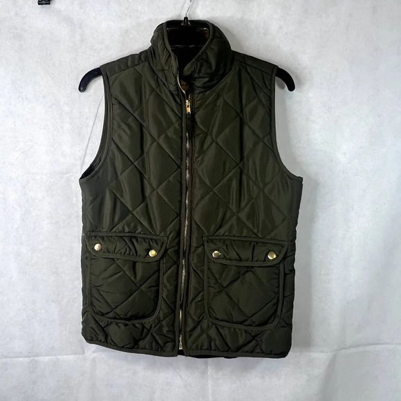 Thread & Supply Quilted Vest Olive Green‎ Size Small - Picture 10 of 10